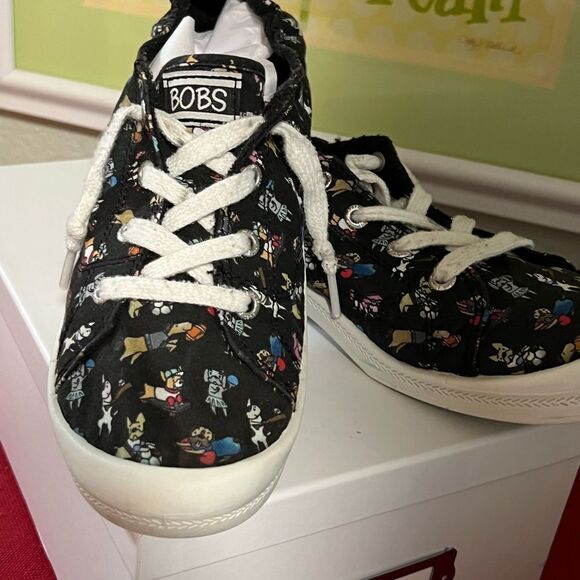 Sketchers Bob’s Black Slip On Sneakers Size 8.5 #BOB3 - Picture 5 of 8